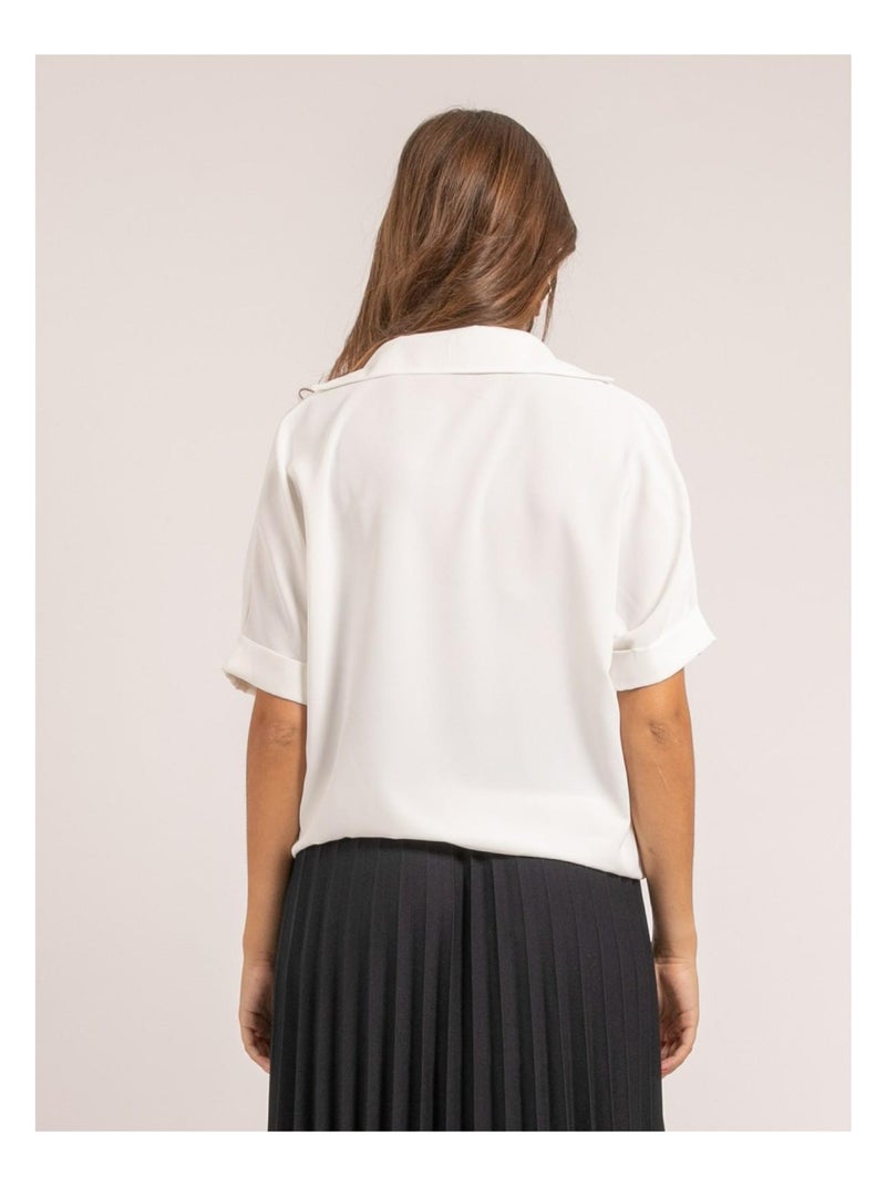 Blouse fluide OURIA Blanc - Kiabi