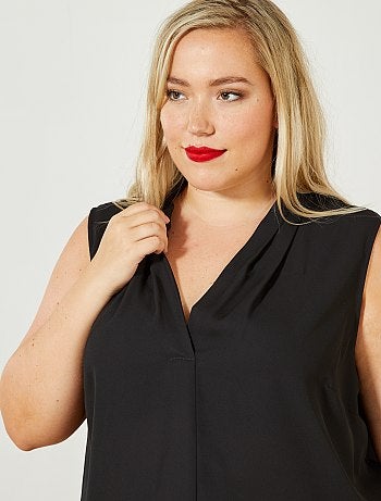 Blouse fluide sans manches - Kiabi