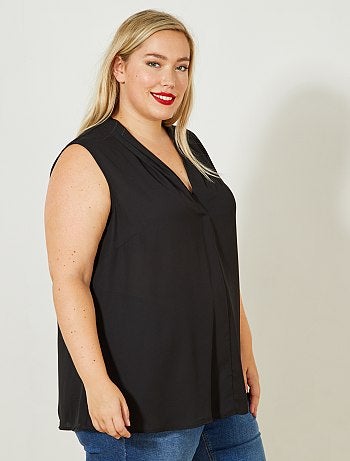 Blouse fluide sans manches - Kiabi