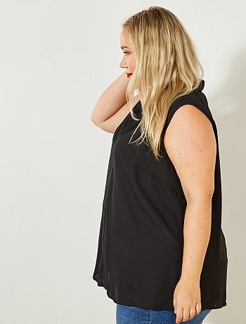 Blouse fluide sans manches - Kiabi