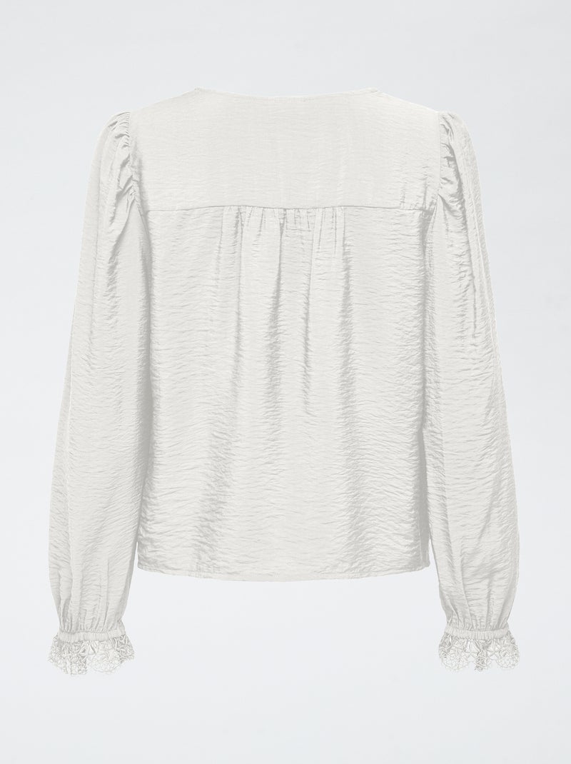 Blouse fluide uni 'JDY' Blanc - Kiabi