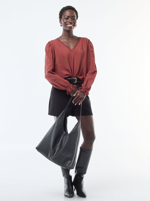 Blouse fluide uni 'JDY' - Kiabi