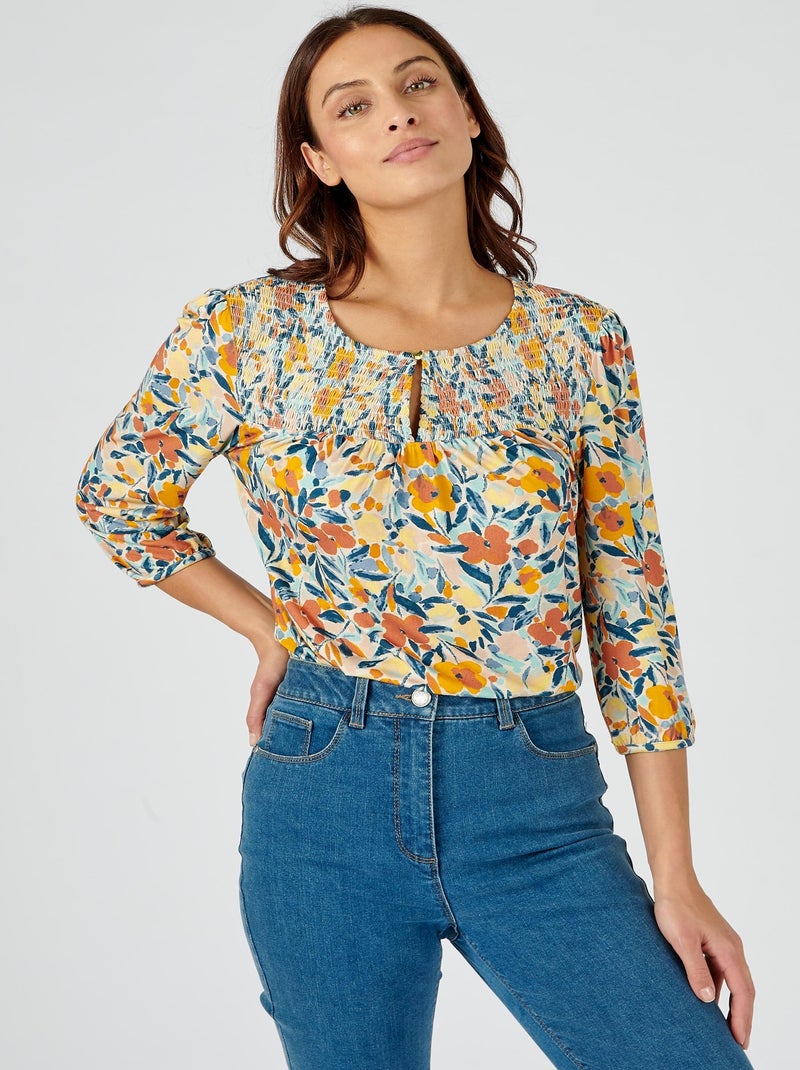 Blouse fluide viscose stretch - Damart Orange - Kiabi