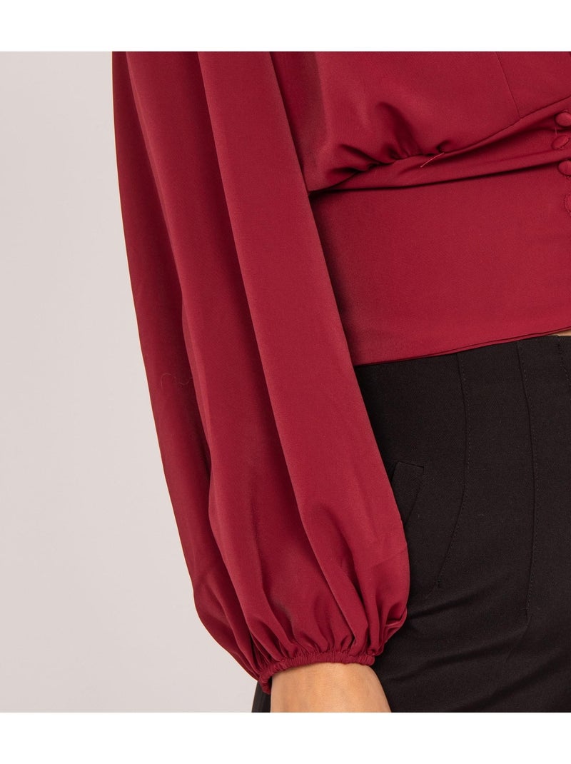 Blouse folivia Bordeaux - Kiabi