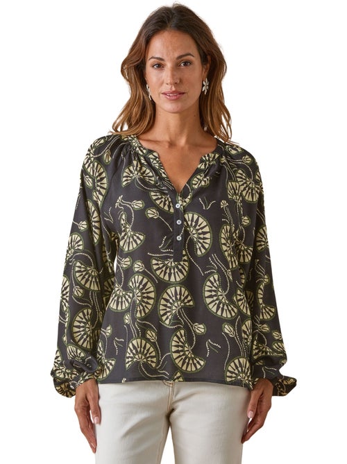Blouse froncée encolure ronde - DAXON - Kiabi