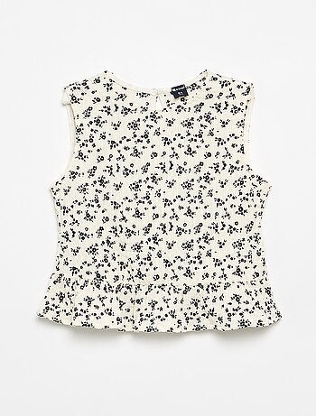 Blouse gaufrée sans manches