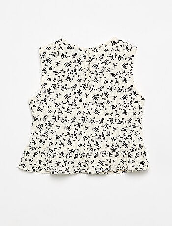 Blouse gaufrée sans manches