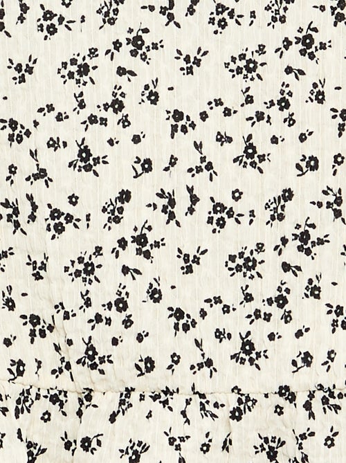 Blouse gaufrée sans manches - Kiabi