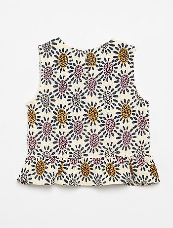 Blouse gaufrée sans manches