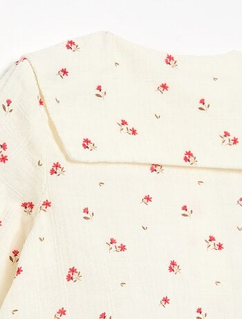Blouse gaze de coton boutonné
