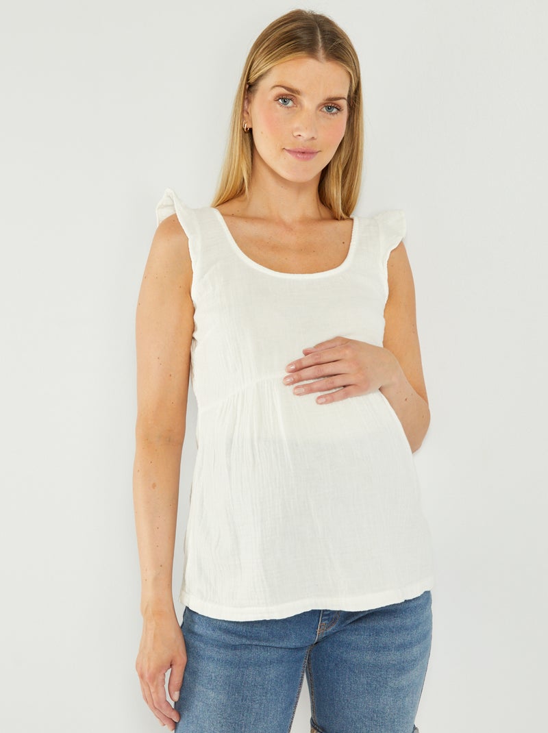 Blouse grossesse blanc - Kiabi