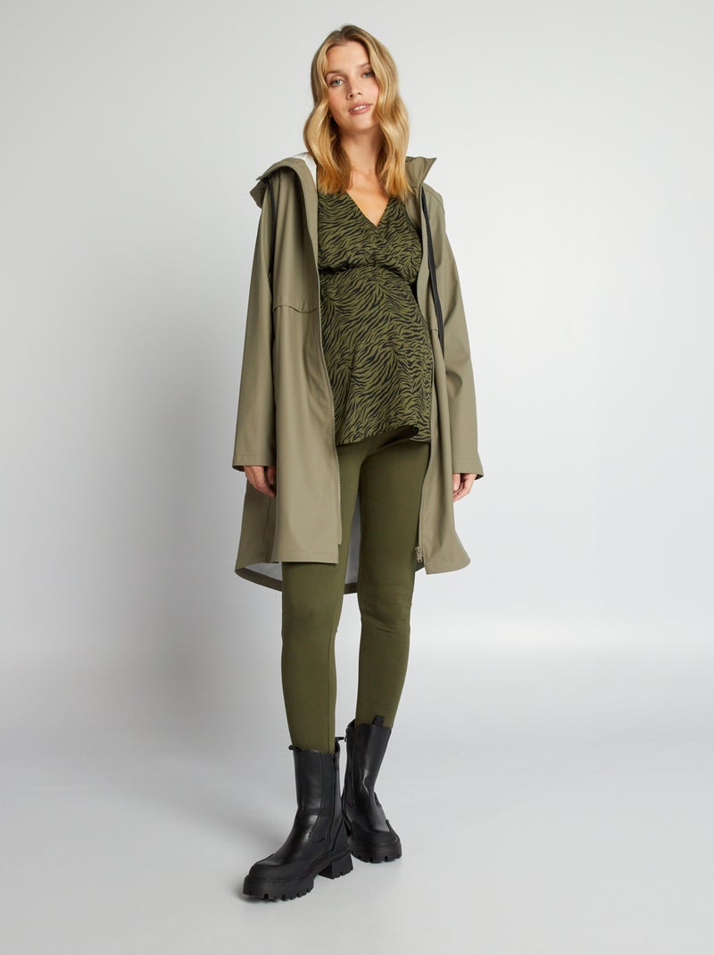 Blouse grossesse imprimée Kaki zébré - Kiabi