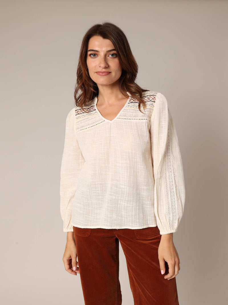 Blouse GUILDA Beige argile - Kiabi