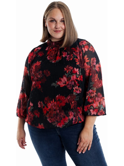 Blouse imprimé fleurs floues PAPRIKA - Kiabi