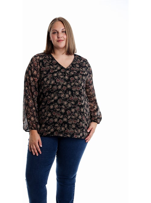 Blouse imprimé fleurs indiennes PAPRIKA - Kiabi