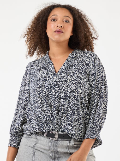 Blouse imprimé léopard 'Only Carmakoma' - Kiabi