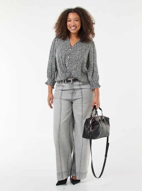 Blouse imprimé léopard 'Only Carmakoma' - Kiabi