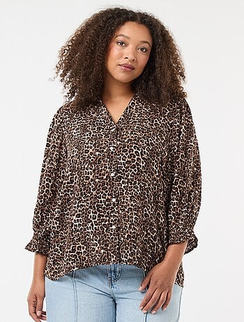 Blouse imprimé léopard 'Only Carmakoma'