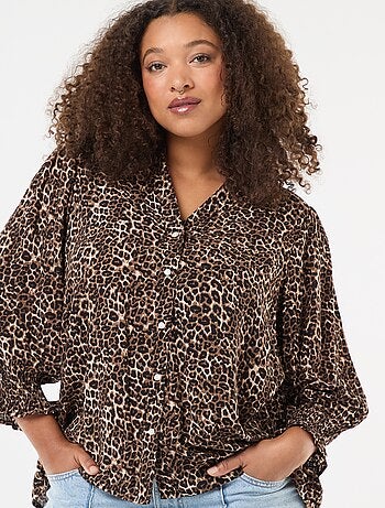 Blouse imprimé léopard 'Only Carmakoma'