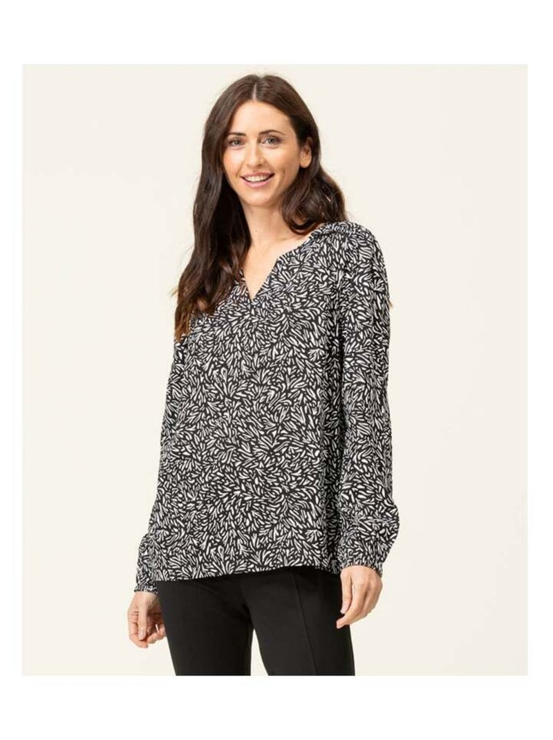 Blouse imprimé noir Femme Noir - Kiabi