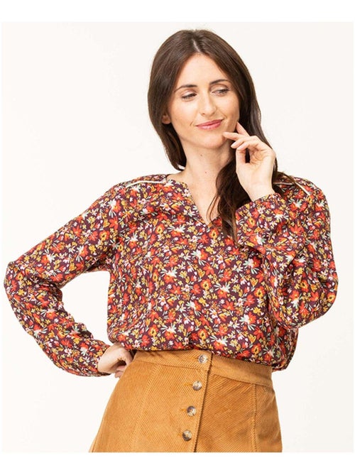 Blouse imprimé rose Femme - Terre de Marins - Kiabi