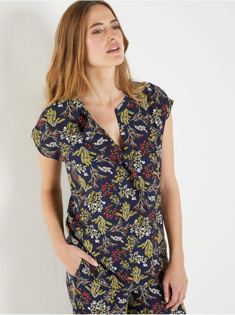 Blouse imprimée - DAXON Marine/Multicolore - Kiabi