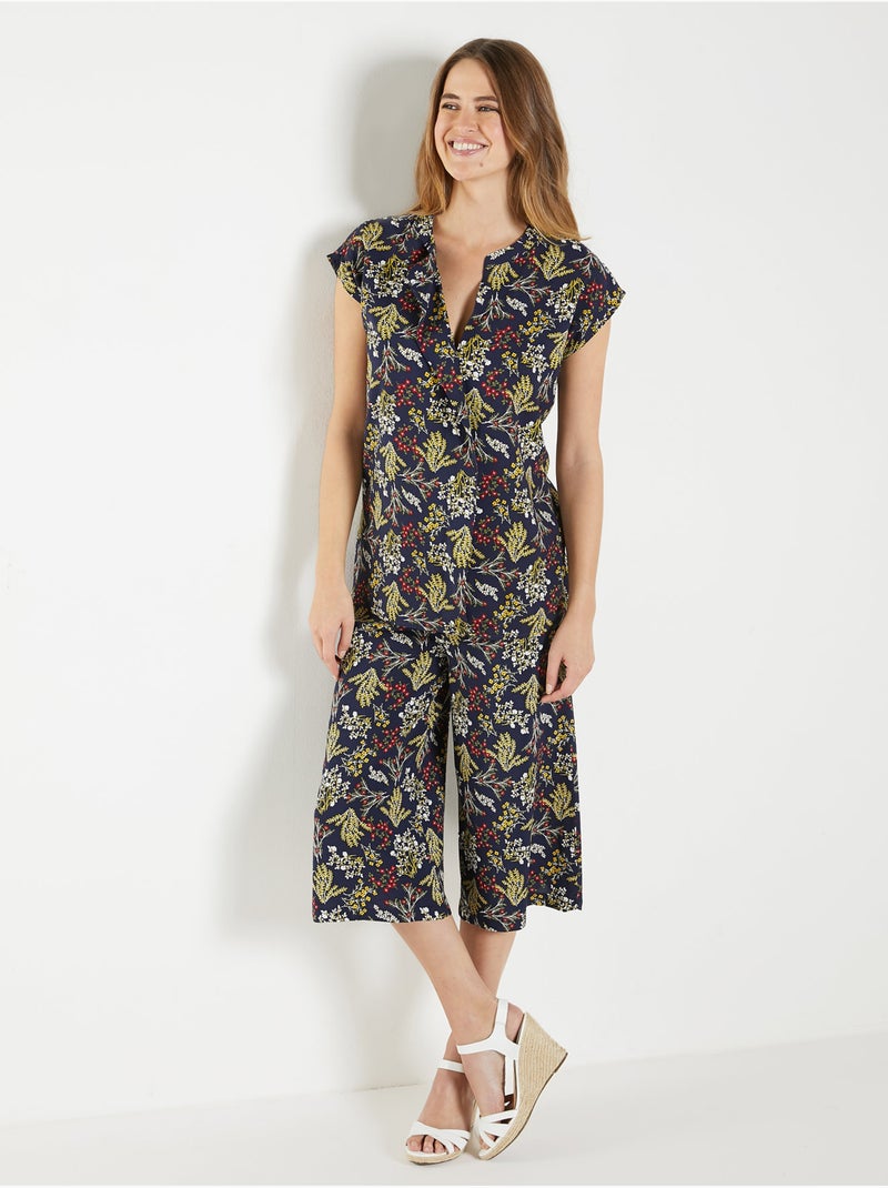 Blouse imprimée - DAXON Marine/Multicolore - Kiabi
