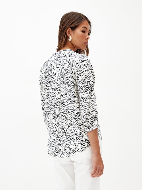 Blouse imprimée à col en V - Kiabi