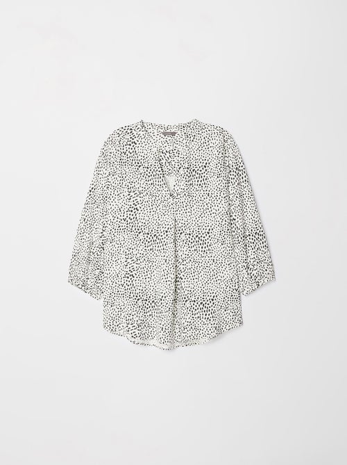 Blouse imprimée à col en V - Kiabi
