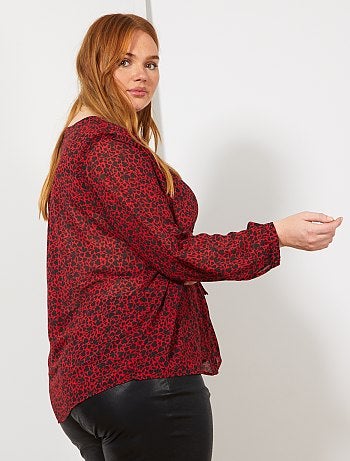 Blouse imprimée à col V - Kiabi