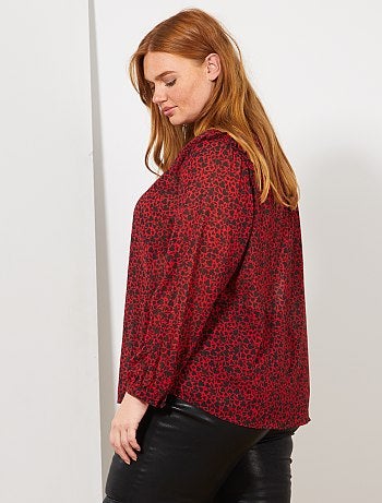 Blouse imprimée à col V - Kiabi