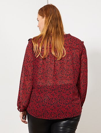 Blouse imprimée à col V - Kiabi