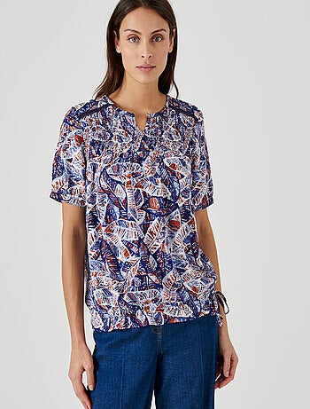 Blouse imprimée blousante - damart
