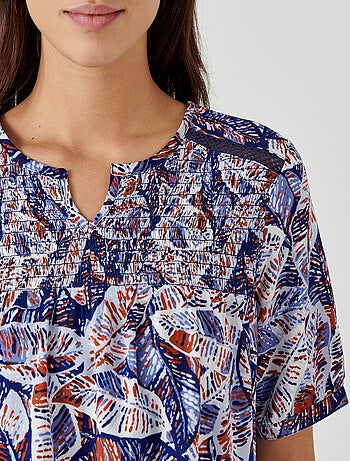 Blouse imprimée blousante - damart