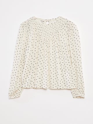 Blouse imprimée en maille crêpe