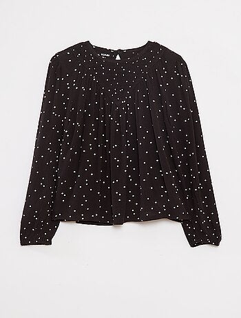 Blouse imprimée en maille crêpe