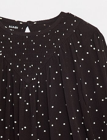 Blouse imprimée en maille crêpe