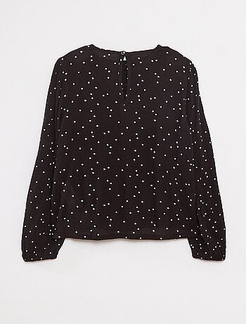 Blouse imprimée en maille crêpe