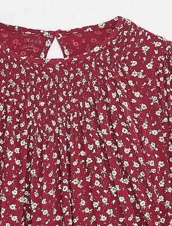 Blouse imprimée en maille crêpe