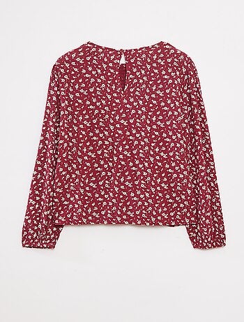 Blouse imprimée en maille crêpe