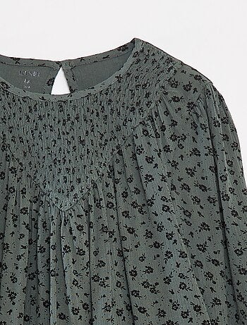 Blouse imprimée en maille crêpe