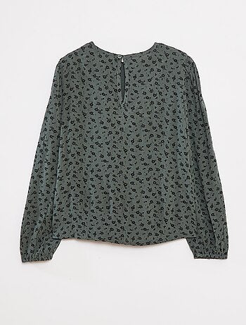 Blouse imprimée en maille crêpe