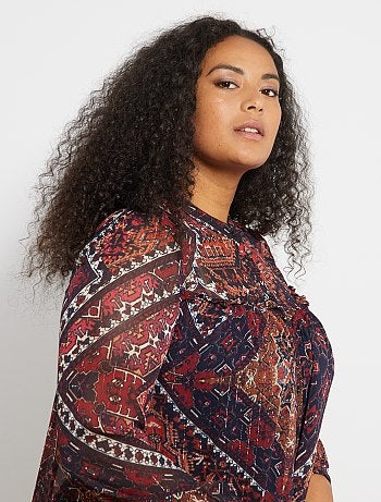 Blouse imprimée en voile - Kiabi