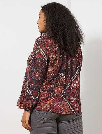 Blouse imprimée en voile - Kiabi
