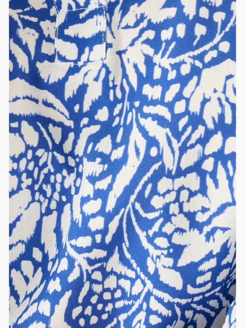 Blouse imprimée manches 3/4 Climatyl - Damart Bleu - Kiabi