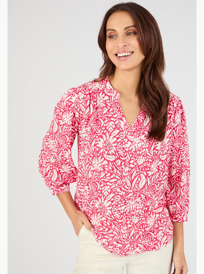 Blouse imprimée manches 3/4 Climatyl - Damart Rose - Kiabi