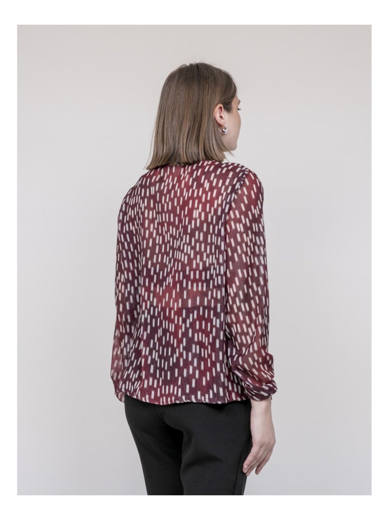 Blouse imprimée ODIVINE Bordeaux - Kiabi