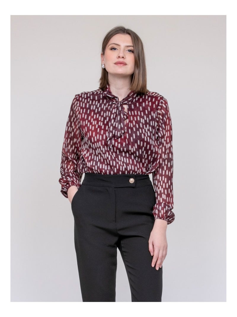 Blouse imprimée ODIVINE Bordeaux - Kiabi