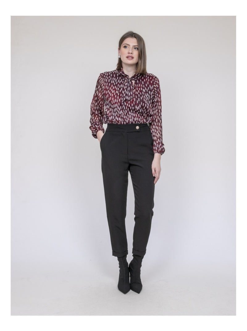 Blouse imprimée ODIVINE Bordeaux - Kiabi