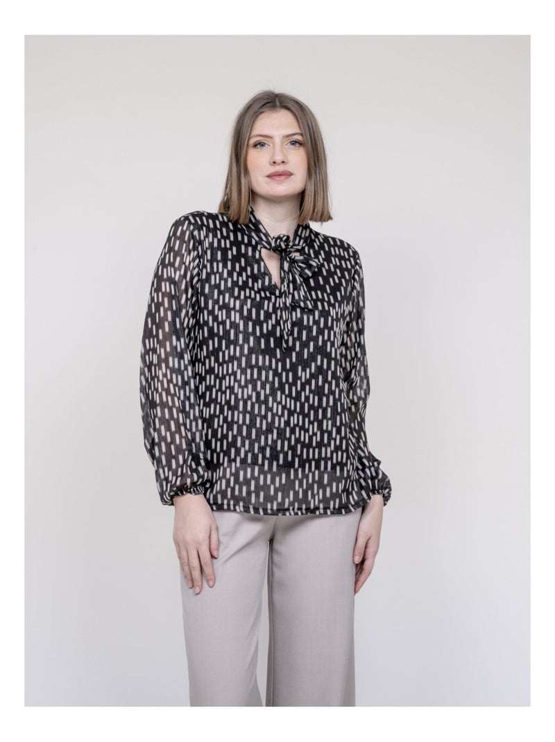 Blouse imprimée ODIVINE Noir - Kiabi